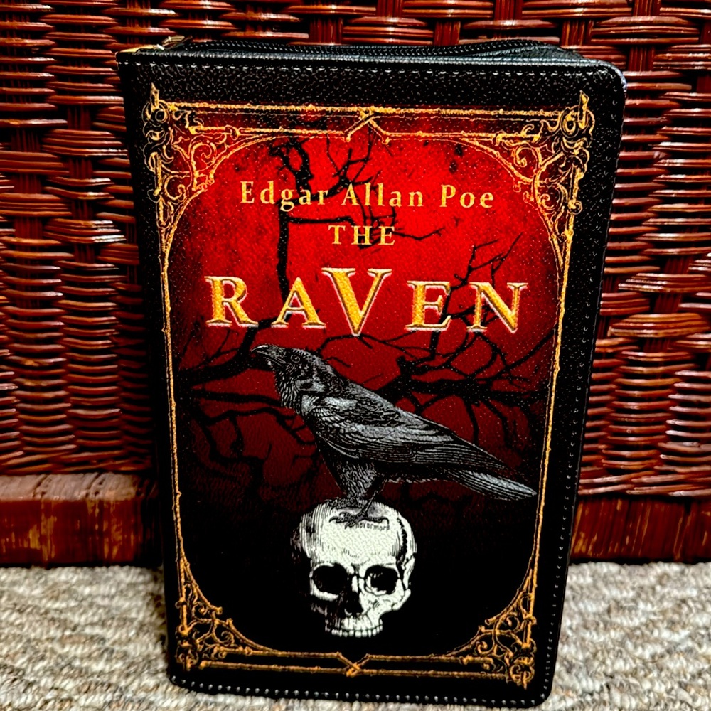 Gothic The Raven crossbody clutch purse